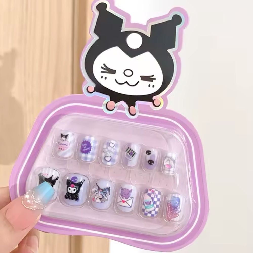 Cute 3 PC Kuromi Cartoon Press On Nails